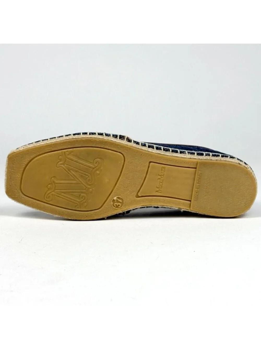 Max Mara Logo Espadrilles Elid Shoes Denim Navy